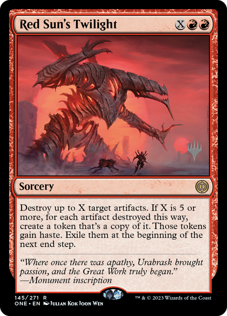 Red Sun's Twilight (Promo Pack) [Phyrexia: All Will Be One Promos] | Exor Games Truro