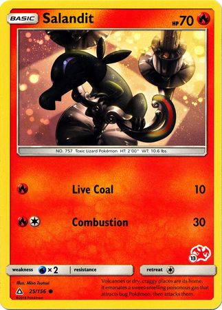 Salandit (25/156) (Charizard Stamp #13) [Battle Academy 2020] | Exor Games Truro