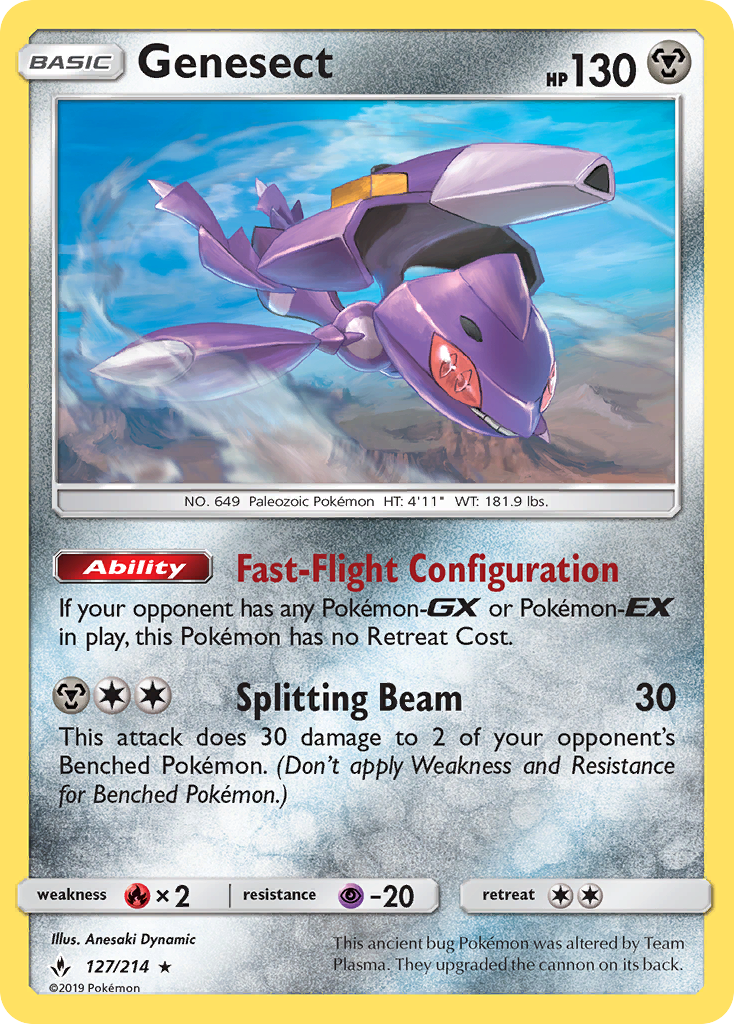 Genesect (127/214) [Sun & Moon: Unbroken Bonds] | Exor Games Truro