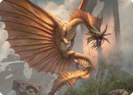 Ancient Gold Dragon Art Card (28) [Commander Legends: Battle for Baldur's Gate Art Series] | Exor Games Truro