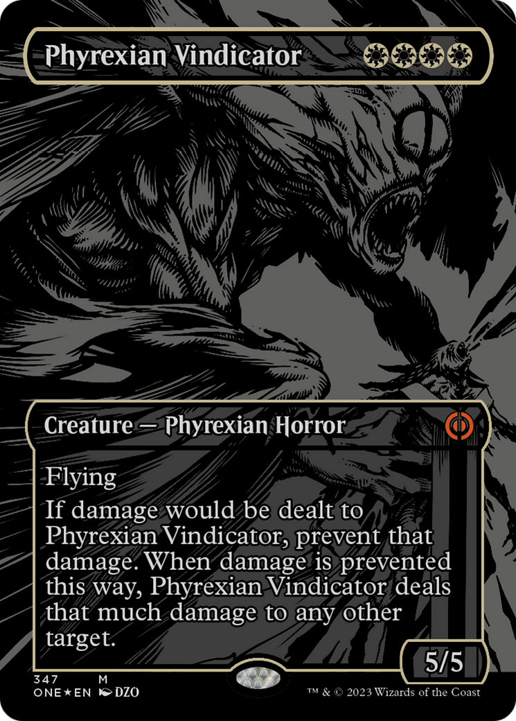 Phyrexian Vindicator (Oil Slick Raised Foil) [Phyrexia: All Will Be One] | Exor Games Truro