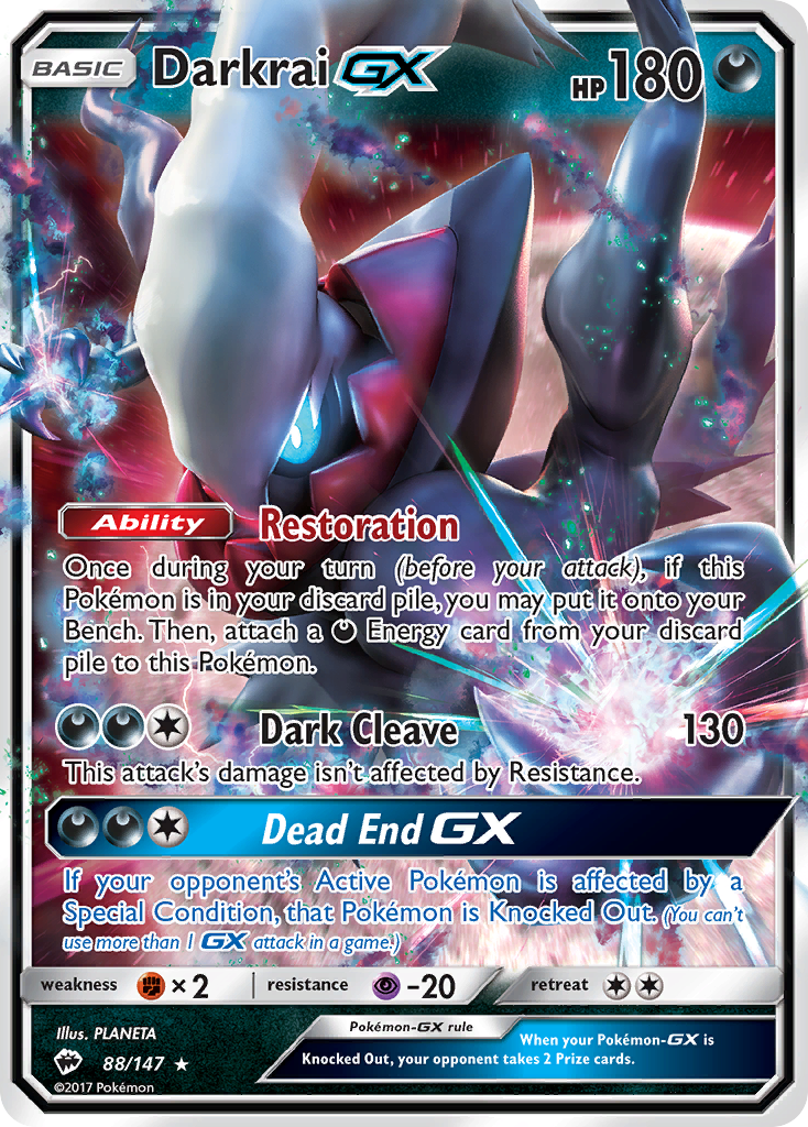 Darkrai GX (88/147) [Sun & Moon: Burning Shadows] | Exor Games Truro