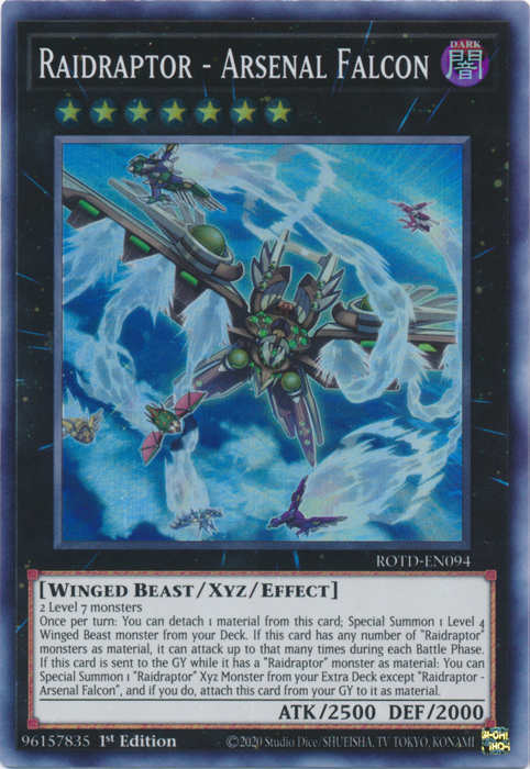 Raidraptor - Arsenal Falcon [ROTD-EN094] Super Rare | Exor Games Truro