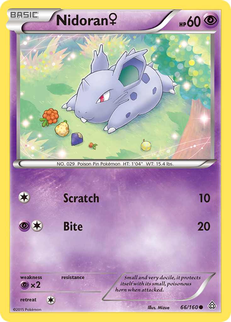 Nidoran (66/160) (Female) [XY: Primal Clash] | Exor Games Truro