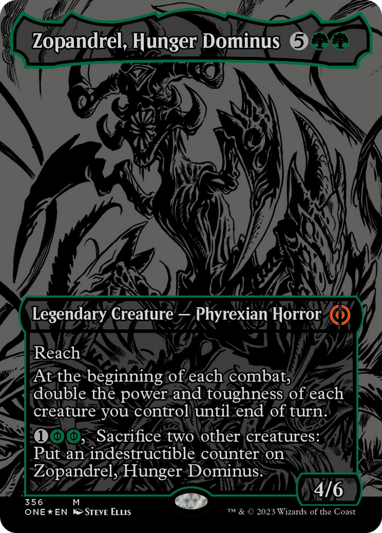 Zopandrel, Hunger Dominus (Oil Slick Raised Foil) [Phyrexia: All Will Be One] | Exor Games Truro