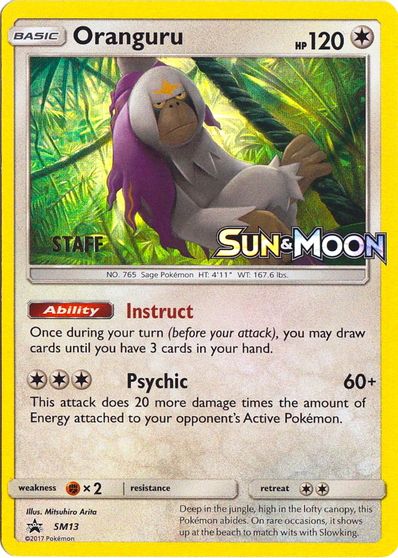 Oranguru (SM13) (Staff Prerelease Promo) [Sun & Moon: Black Star Promos] | Exor Games Truro
