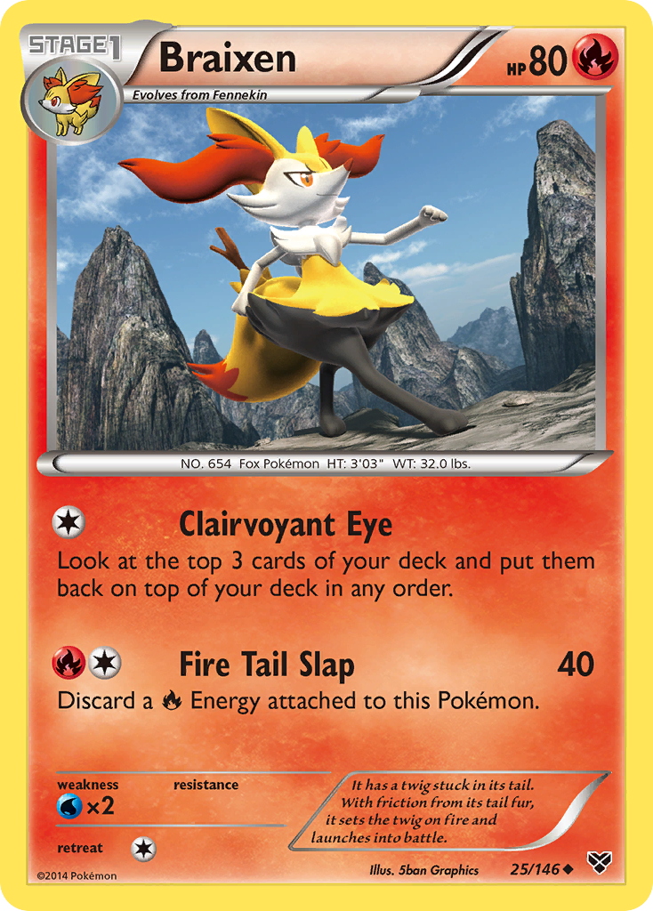 Braixen (25/146) [XY: Base Set] | Exor Games Truro