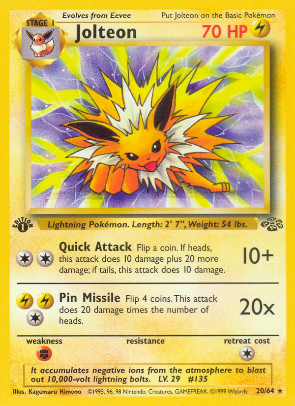 Jolteon (20/64) [Jungle 1st Edition] | Exor Games Truro