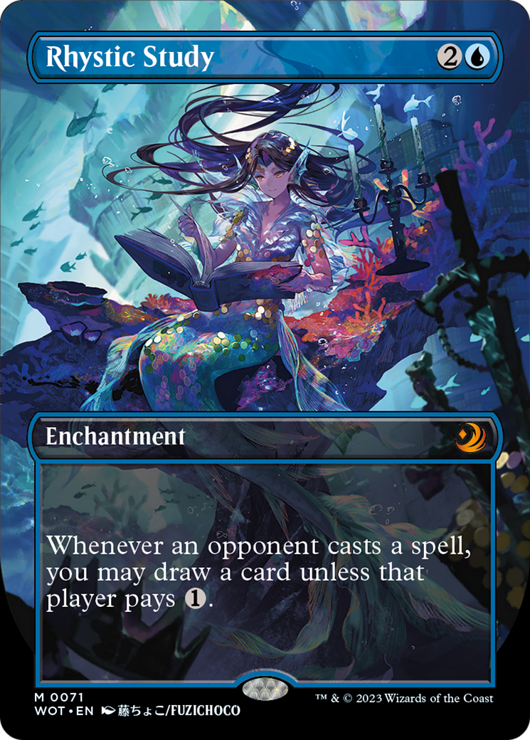 Rhystic Study (Anime Borderless) [Wilds of Eldraine: Enchanting Tales] | Exor Games Truro