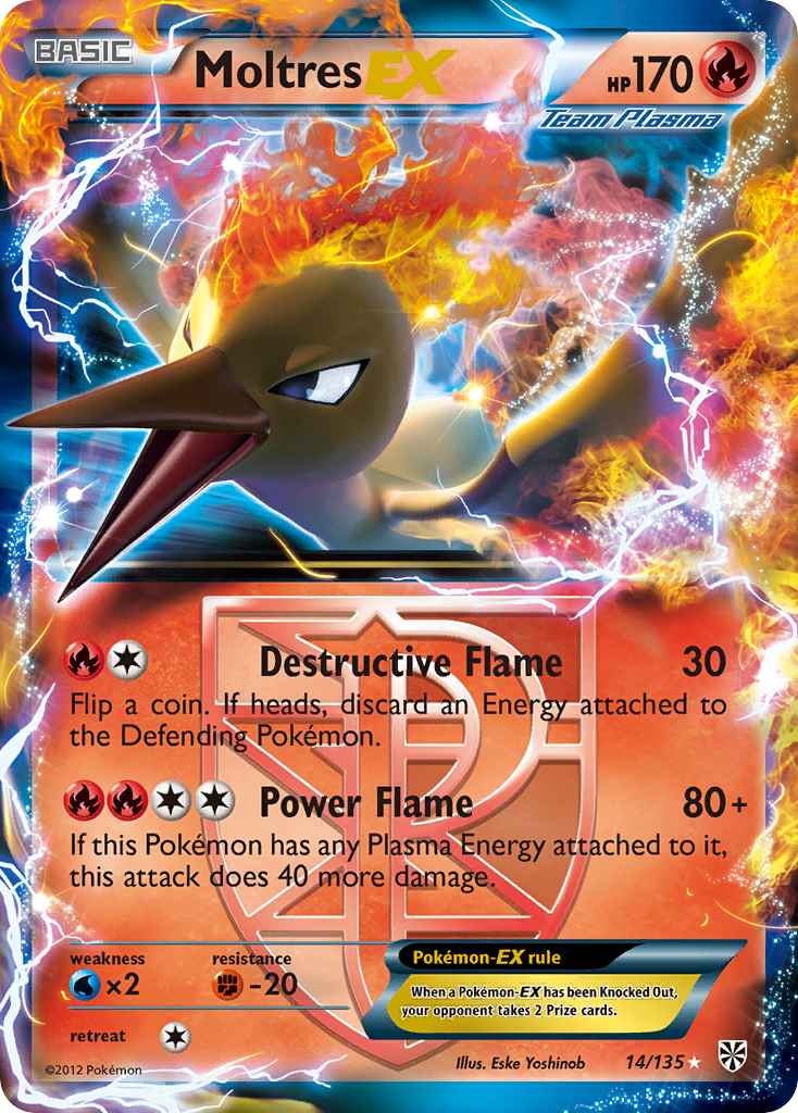 Moltres EX (14/135) [Black & White: Plasma Storm] | Exor Games Truro