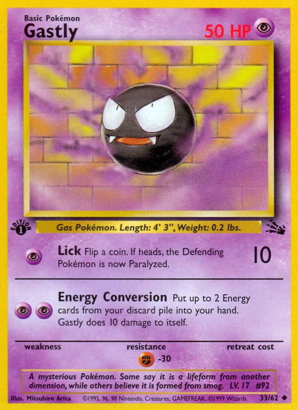 Gastly (33/62) [Fossil 1st Edition] | Exor Games Truro