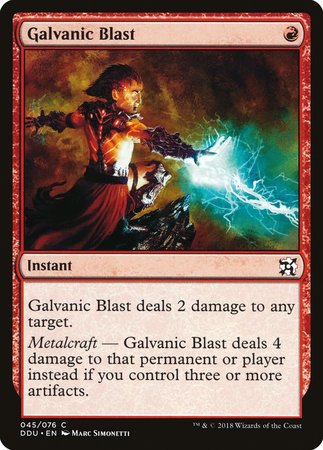 Galvanic Blast [Duel Decks: Elves vs. Inventors] | Exor Games Truro