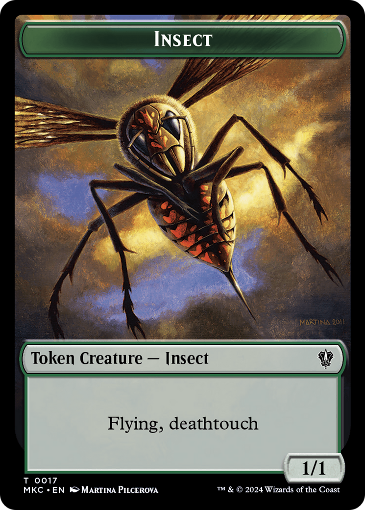 Clue // Insect (0017) Double-Sided Token [Murders at Karlov Manor Commander Tokens] | Exor Games Truro