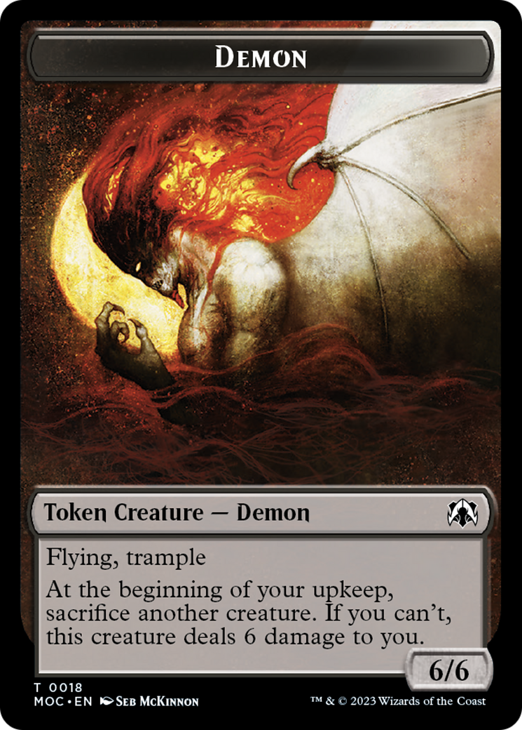 Angel (3) // Demon Double-Sided Token [March of the Machine Commander Tokens] | Exor Games Truro