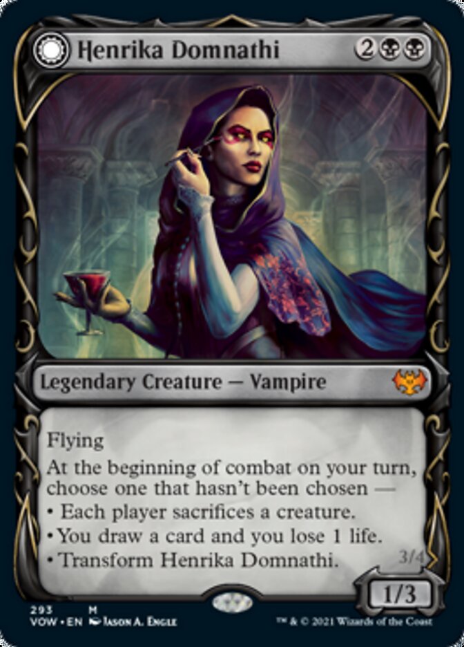 Henrika Domnathi // Henrika, Infernal Seer (Showcase Fang Frame) [Innistrad: Crimson Vow] | Exor Games Truro