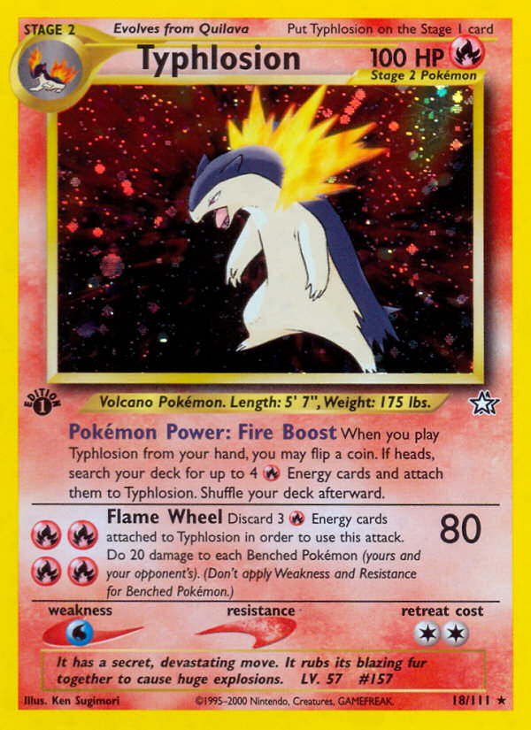 Typhlosion (18/111) [Neo Genesis 1st Edition] | Exor Games Truro