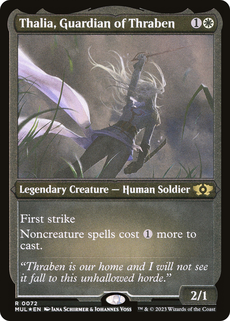 Thalia, Guardian of Thraben (Foil Etched) [Multiverse Legends] | Exor Games Truro