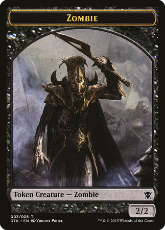 Zombie Token [Dragons of Tarkir Tokens] | Exor Games Truro