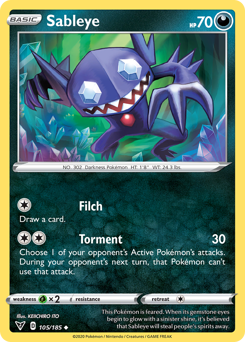 Sableye (105/185) [Sword & Shield: Vivid Voltage] | Exor Games Truro