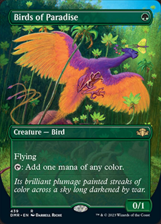 Birds of Paradise (Borderless Alternate Art) [Dominaria Remastered] | Exor Games Truro