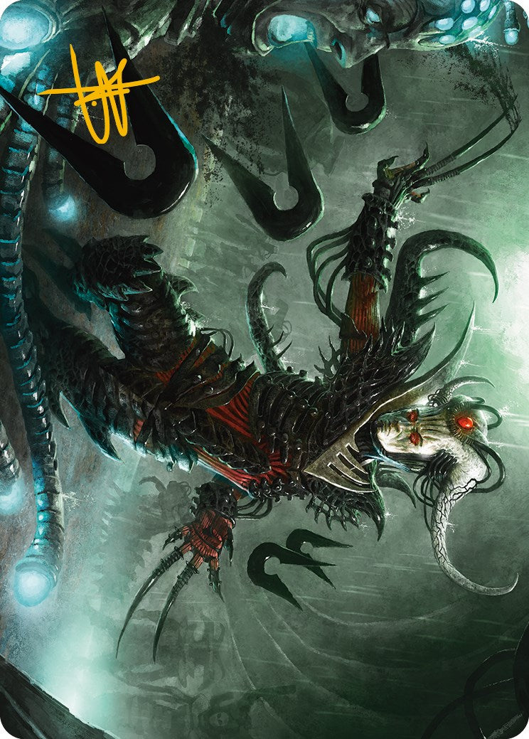 Vraan, Executioner Thane Art Card (Gold-Stamped Signature) [Phyrexia: All Will Be One Art Series] | Exor Games Truro