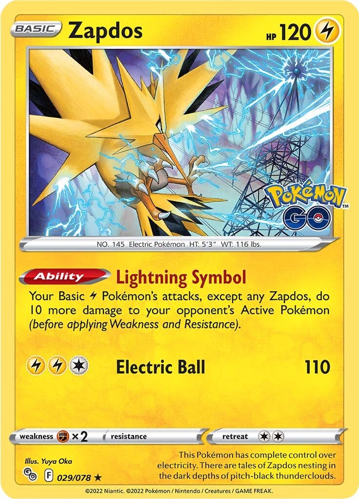 Zapdos (029/078) [Pokémon GO] | Exor Games Truro