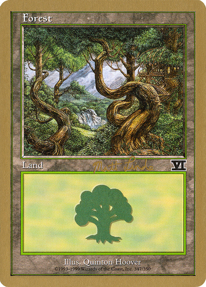 Forest (ml347b) (Matt Linde) [World Championship Decks 1999] | Exor Games Truro