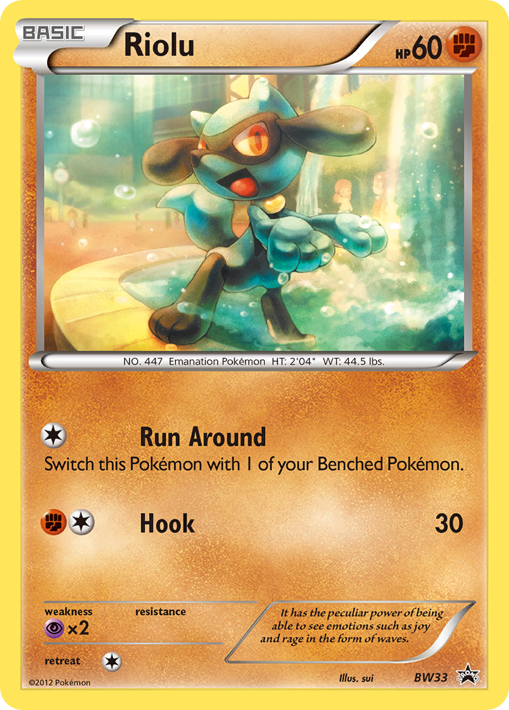 Riolu (BW33) (Cosmos Holo) [Black & White: Black Star Promos] | Exor Games Truro