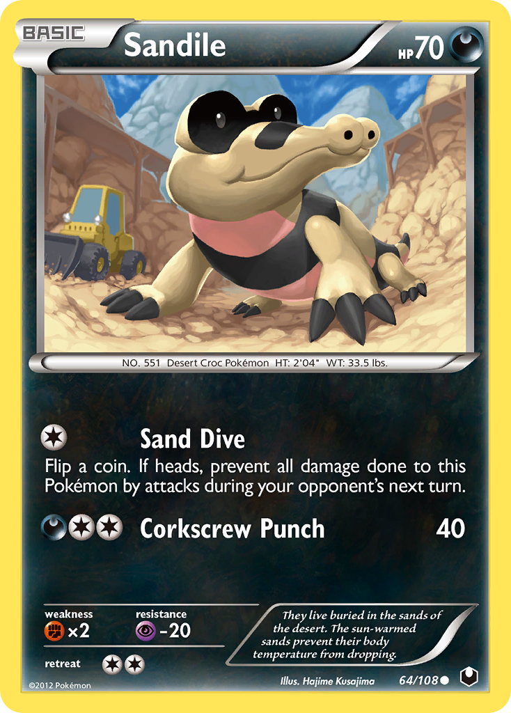 Sandile (64/108) [Black & White: Dark Explorers] | Exor Games Truro