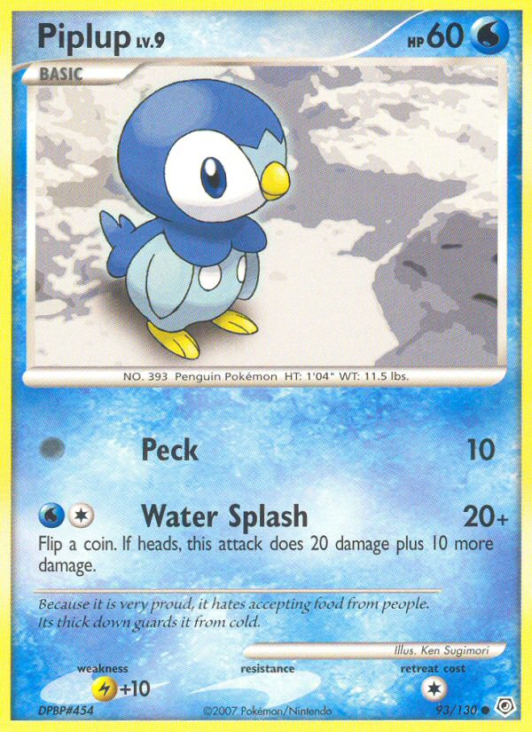 Piplup (93/130) [Diamond & Pearl: Base Set] | Exor Games Truro