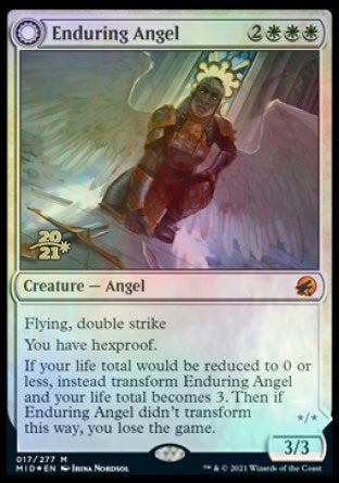 Enduring Angel // Angelic Enforcer [Innistrad: Midnight Hunt Prerelease Promos] | Exor Games Truro