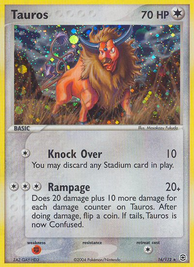 Tauros (16/112) [EX: FireRed & LeafGreen] | Exor Games Truro