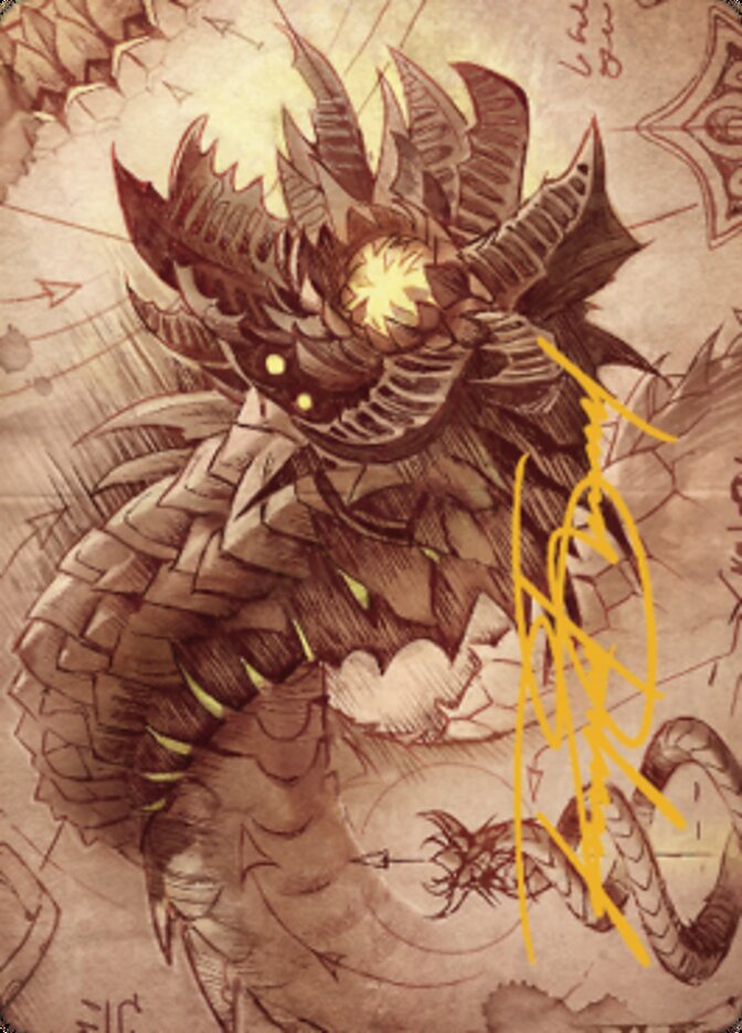 Wurmcoil Engine Art Card (Gold-Stamped Signature) [The Brothers' War Art Series] | Exor Games Truro