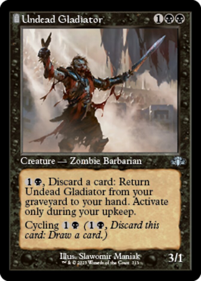 Undead Gladiator (Retro) [Dominaria Remastered] | Exor Games Truro