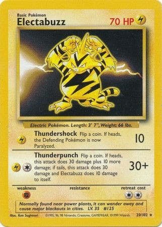 Electabuzz (20/102) [Base Set Unlimited] | Exor Games Truro