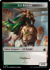 Elf Knight // Goblin (0009) Double-Sided Token [Ravnica Remastered Tokens] | Exor Games Truro