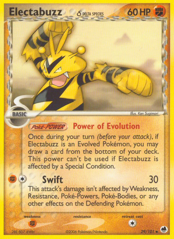 Electabuzz (29/101) (Delta Species) [EX: Dragon Frontiers] | Exor Games Truro