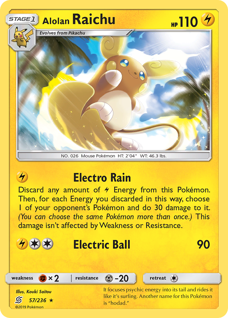 Alolan Raichu (57/236) [Sun & Moon: Unified Minds] | Exor Games Truro