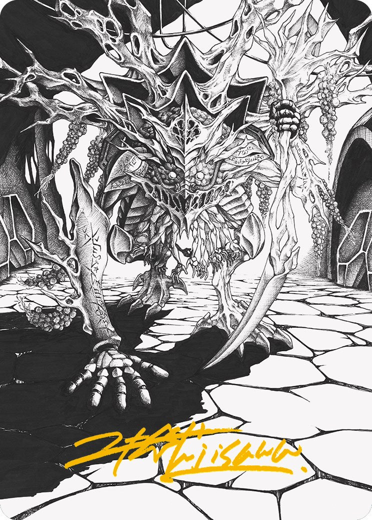 Thrun, Breaker of Silence Art Card (Gold-Stamped Signature) [Phyrexia: All Will Be One Art Series] | Exor Games Truro