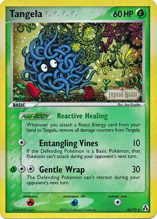 Tangela (44/92) (Stamped) [EX: Legend Maker] | Exor Games Truro