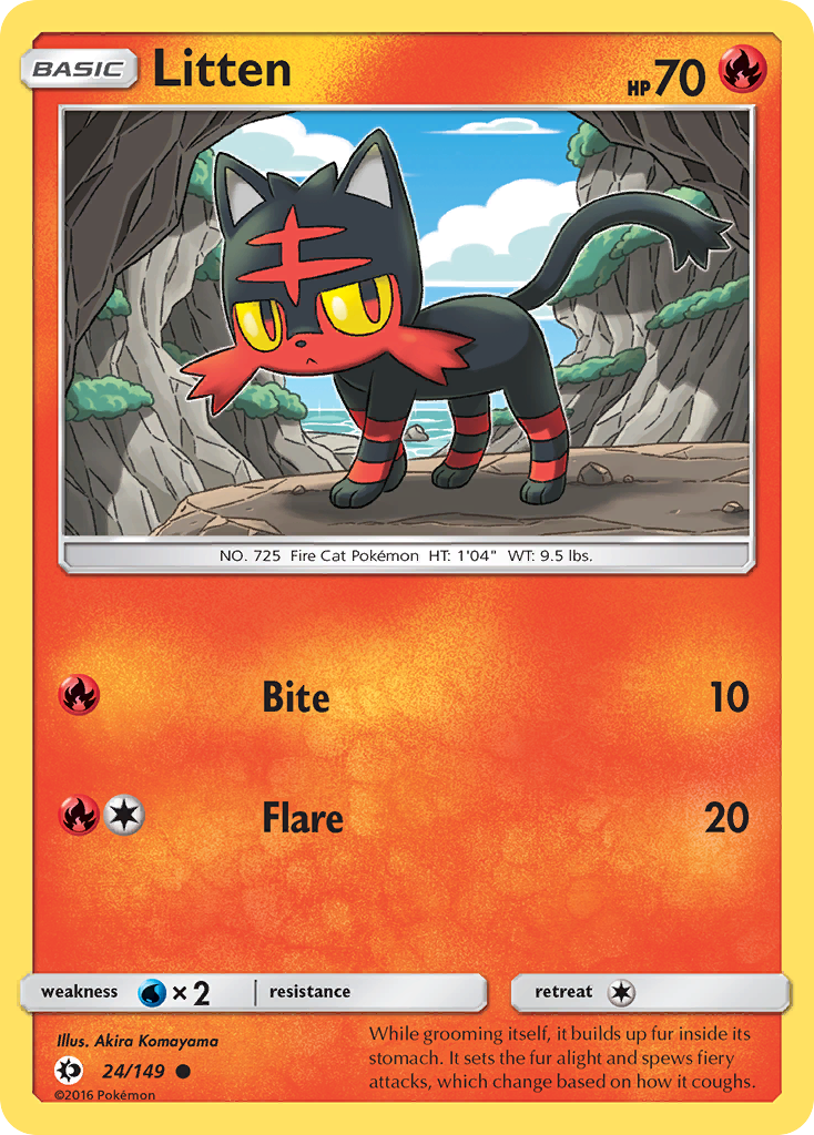 Litten (24/149) [Sun & Moon: Base Set] | Exor Games Truro