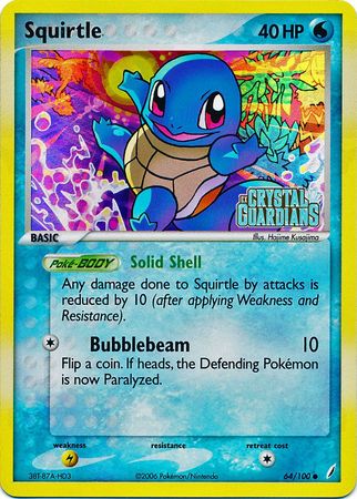 Squirtle (64/100) (Stamped) [EX: Crystal Guardians] | Exor Games Truro