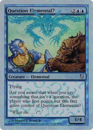 Question Elemental? (Alternate Foil) [Unhinged] | Exor Games Truro