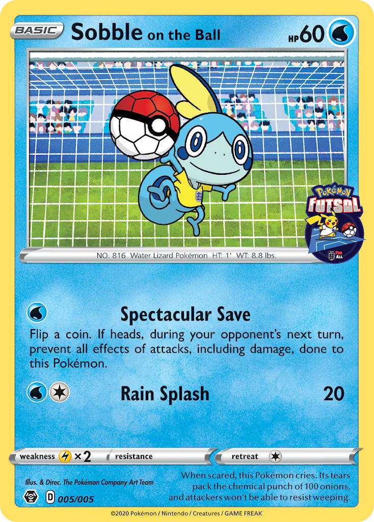 Sobble on the Ball (005/005) [Pokemon Futsal Collection] | Exor Games Truro