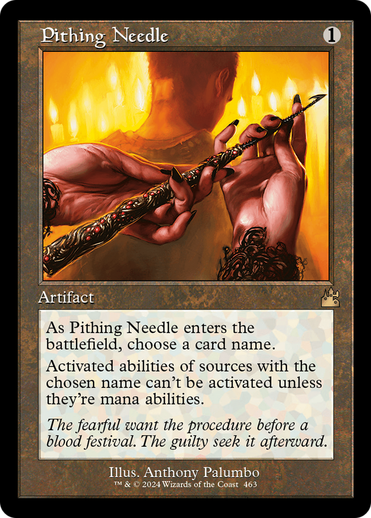 Pithing Needle (Retro Frame) [Ravnica Remastered] | Exor Games Truro