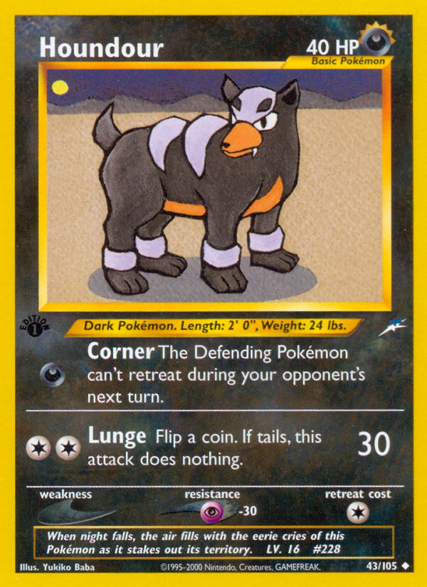 Houndour (43/105) [Neo Destiny 1st Edition] | Exor Games Truro
