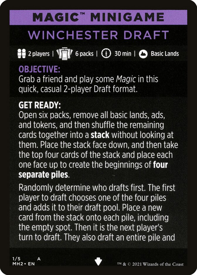 Winchester Draft (Magic Minigame) [Modern Horizons 2 Minigame] | Exor Games Truro