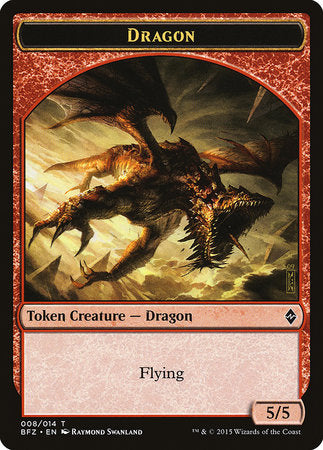 Dragon Token [Battle for Zendikar Tokens] | Exor Games Truro