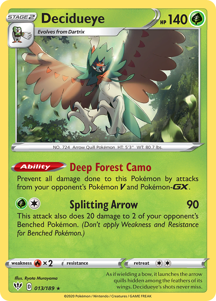 Decidueye (013/189) [Sword & Shield: Darkness Ablaze] | Exor Games Truro