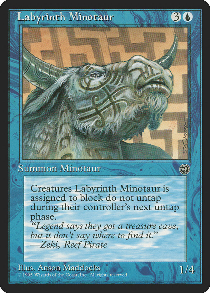 Labyrinth Minotaur (Zeki Flavor Text) [Homelands] | Exor Games Truro